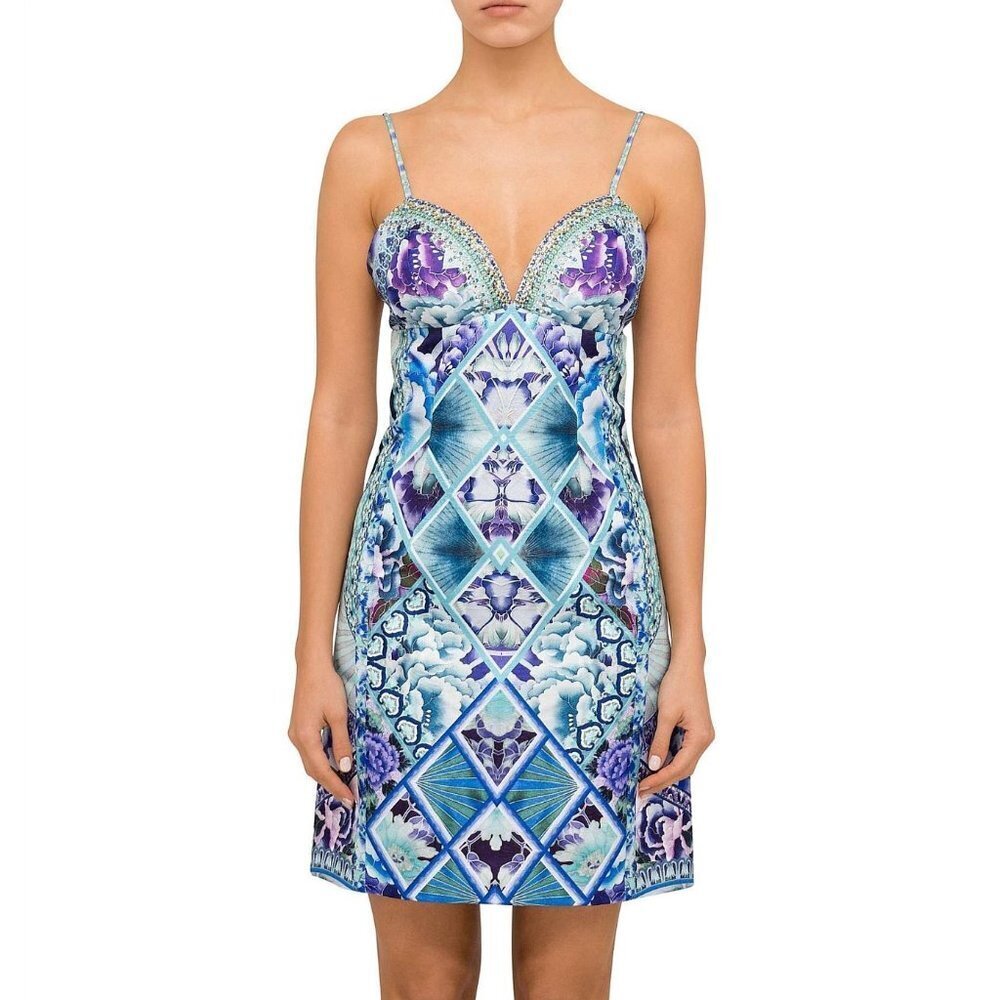 CAMILLA‎ The Blue Market V Neck Fitted Dress Size XS